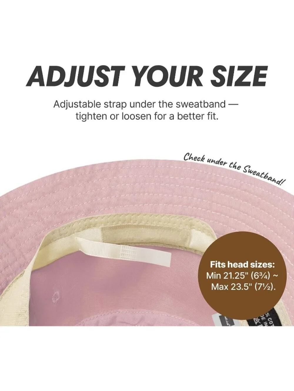 Unisex Light Pink Cotton Summer Sun Boonie Style Beach Golf Fishing Bucket Hat